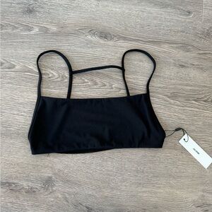 NWT Joah Brown Black STRAPPY OPEN BACK BRA